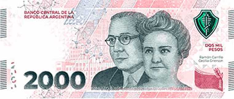 Nuevo billete de 2000 pesos